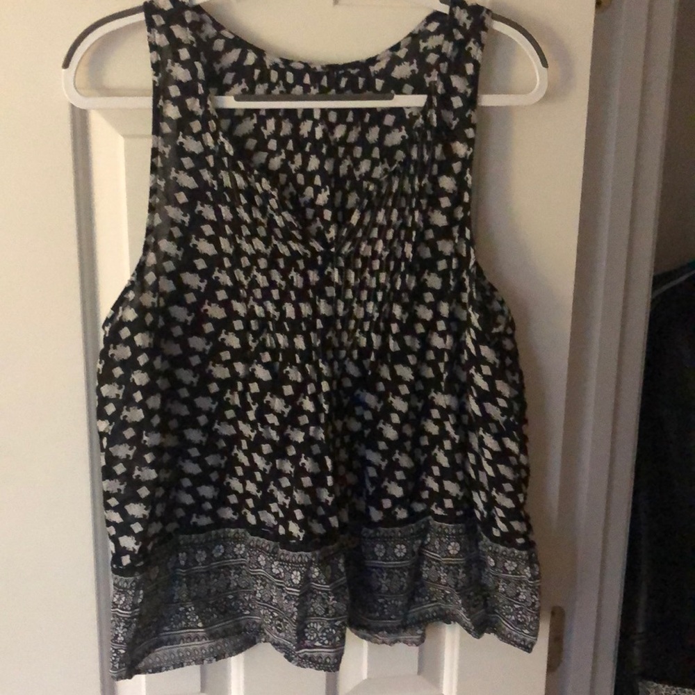 Black and white tank top